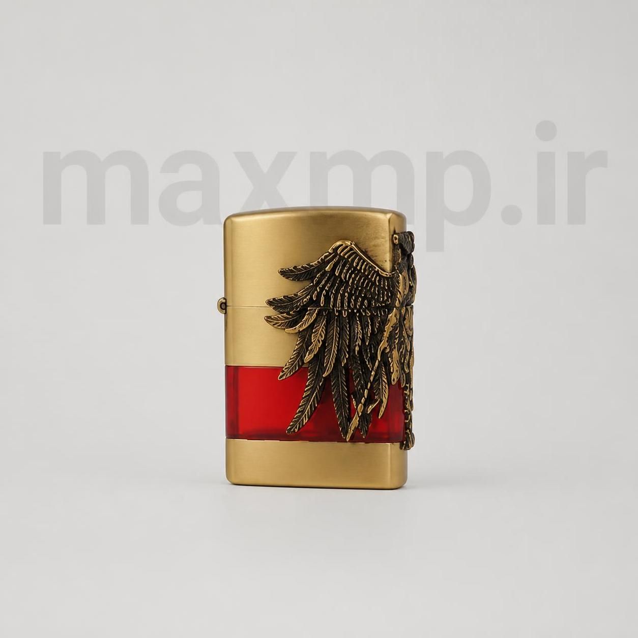 فندک طرح زیپو (بال فرشته) سنگی چخماقی